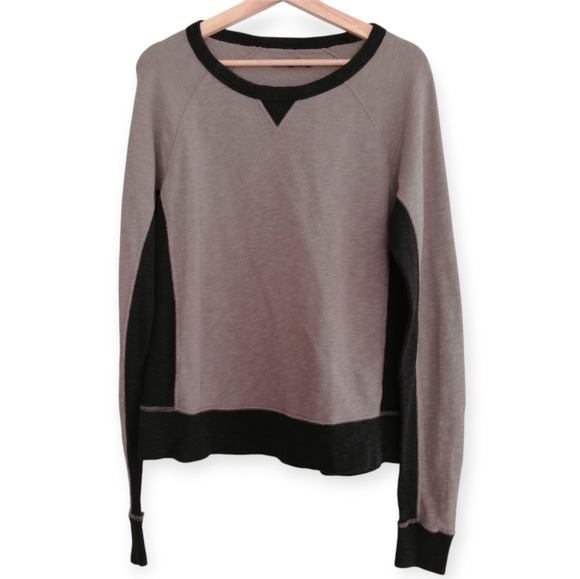 Rag & Bone Jeans Basic Raglan French Terry Two-Tone Gray and Black Sweater M - Picture 13 of 14